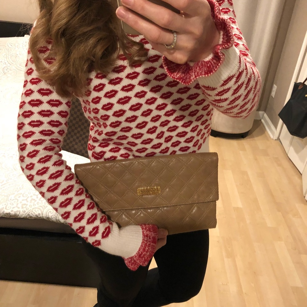 Authentic Marc Jacobs quilted envelope clutch